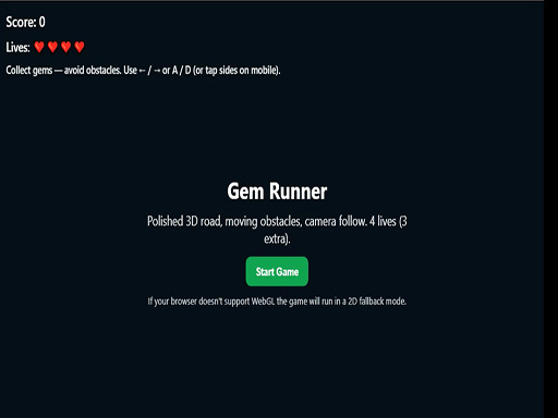 Gem Runner — game preview